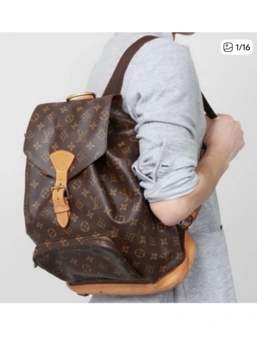 Authentic Louis Vuitton montsouris GM monogram discontinued backpack